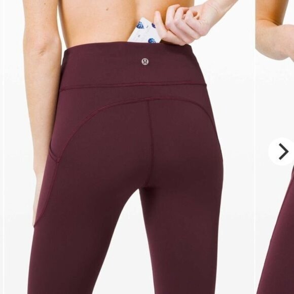 Lululemon Invigorate High-Rise Legging 25"Cassis Burgundy Size 2 - Picture 3 of 14